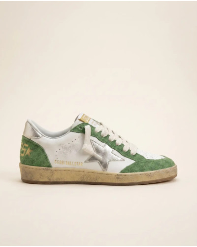 Ball Star in Green Suede with Gold Star