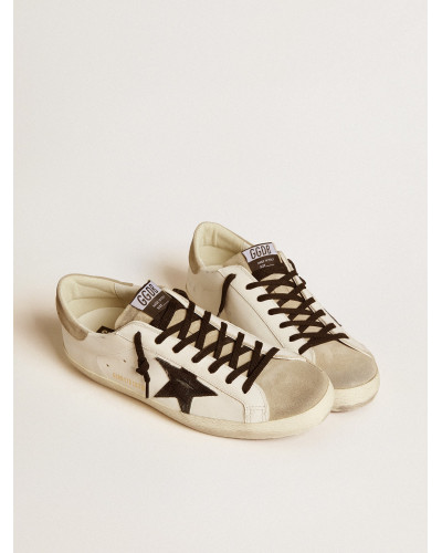 Mens Super-Star LTD with black croc-print leather star and suede inserts