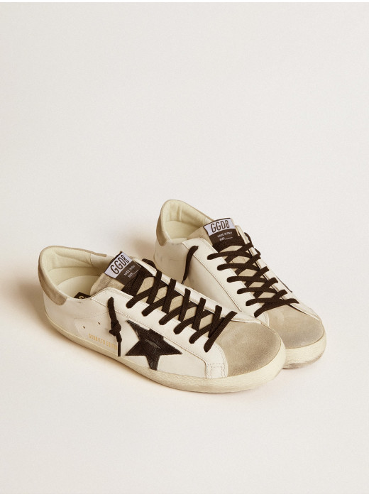 Mens Super-Star LTD with black croc-print leather star and suede inserts