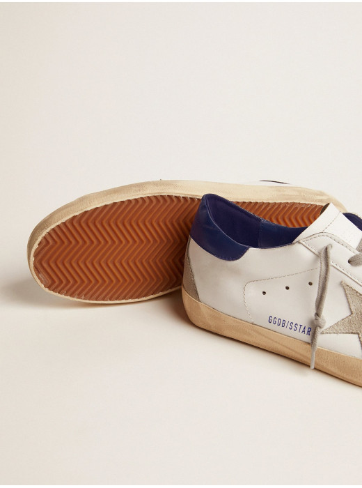 Mens Super-Star with suede star and blue heel tab