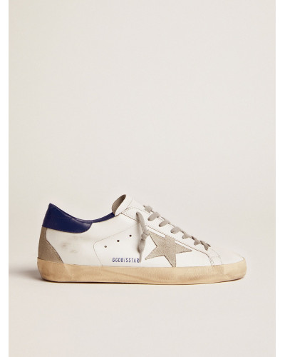 Mens Super-Star with suede star and blue heel tab