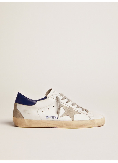 Mens Super-Star with suede star and blue heel tab