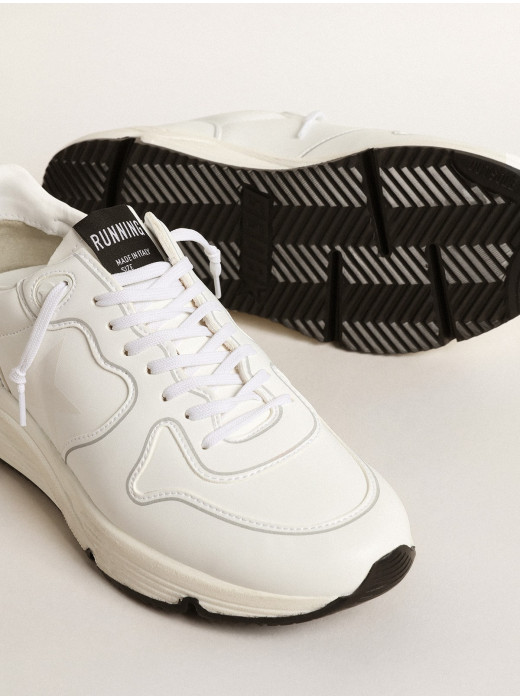Mens bio-based Running Sole with white star and heel tab
