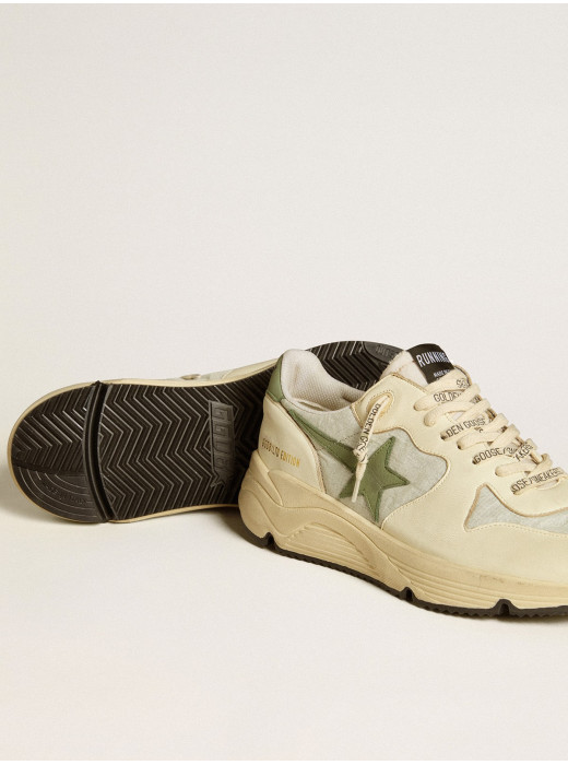 Mens Running Sole LTD in nylon and nappa with nubuck star and heel tab
