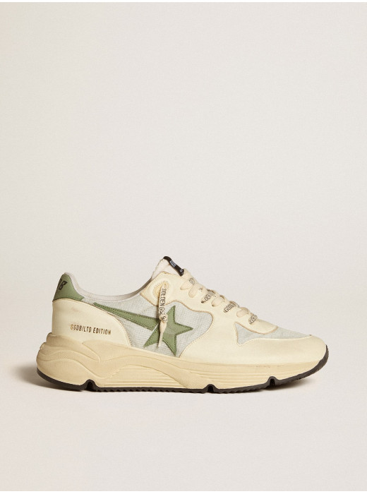 Mens Running Sole LTD in nylon and nappa with nubuck star and heel tab