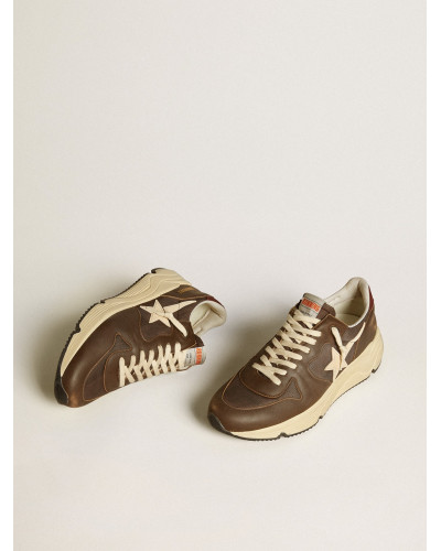 Running Sole in nylon and leather with TPU star and nubuck heel tab