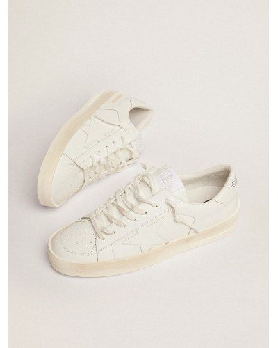 Mens Stardan in white leather