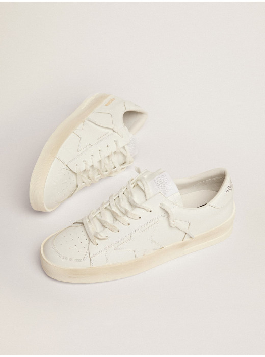 Mens Stardan in white leather