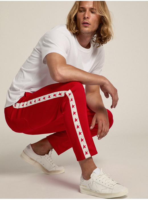 Mens Stardan in white leather