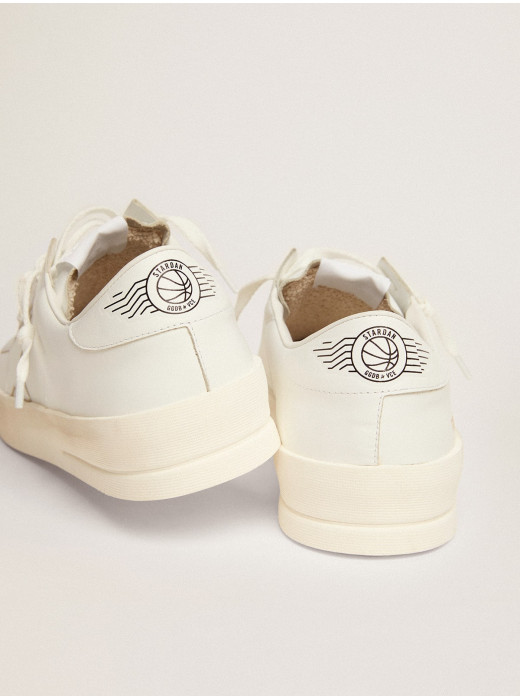 Mens Stardan in white leather