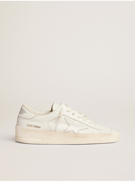 Mens Stardan in white leather