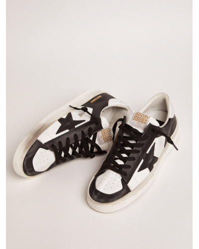 Mens Stardan in white and black leather