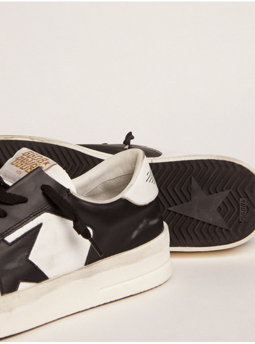 Mens Stardan in white and black leather