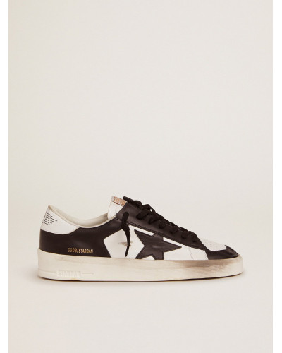 Mens Stardan in white and black leather