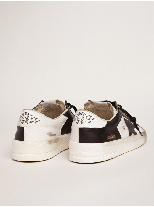 Mens Stardan in white and black leather