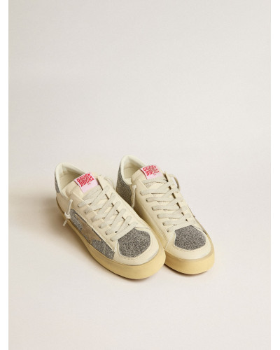 Mens Stardan in suede with sand star and Swarovski crystal inserts