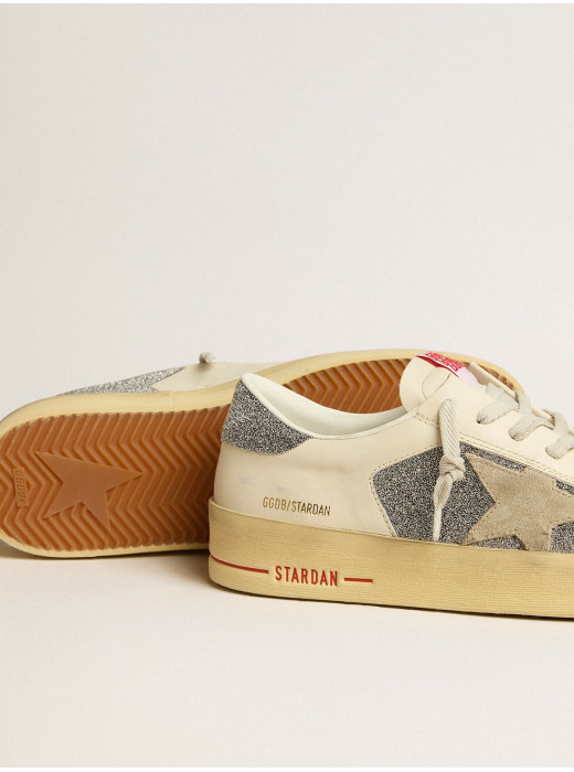 Mens Stardan in suede with sand star and Swarovski crystal inserts