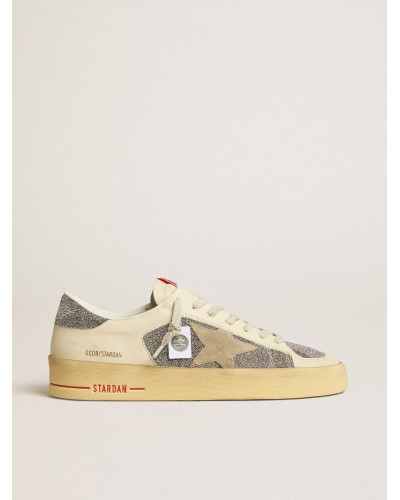 Mens Stardan in suede with sand star and Swarovski crystal inserts