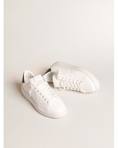 Purestar with white bio-based star and mat green leather heel tab
