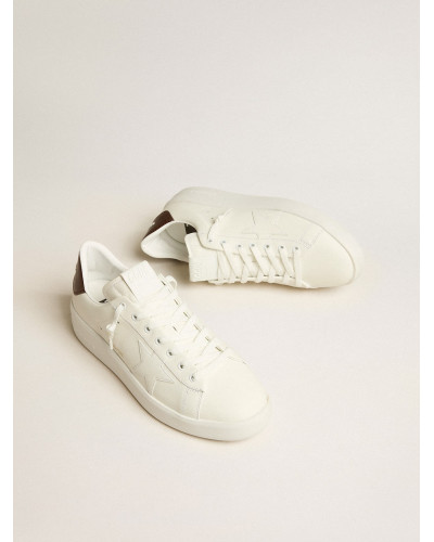 Purestar with white star and burgundy lizard-print heel tab