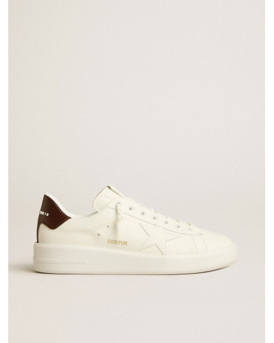 Purestar with white star and burgundy lizard-print heel tab
