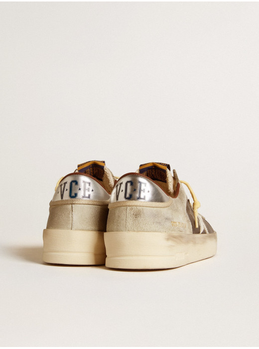 Mens Stardan in suede and leather with leather star and metallic heel tab
