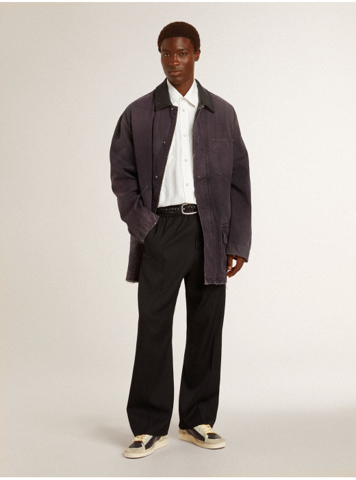 Mens Stardan in suede and leather with leather star and metallic heel tab
