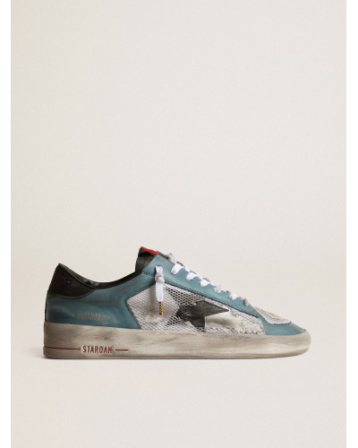 Mens Stardan in distressed mesh and petrol-colored upper