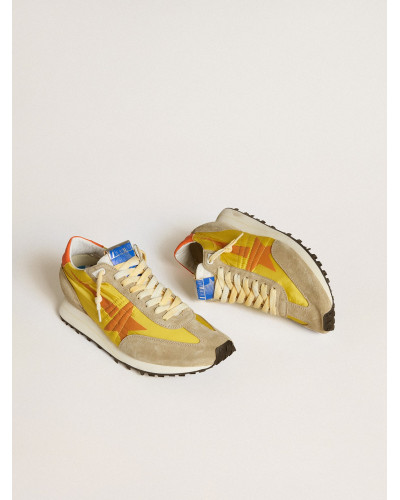 Mens Marathon with yellow nylon upper and orange star