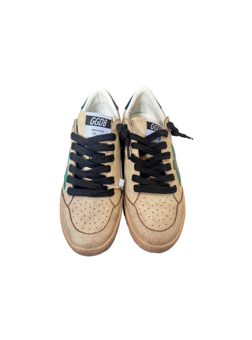 Ball Star in Aged Nappa with Green Leather Star and Blue Heel Tab