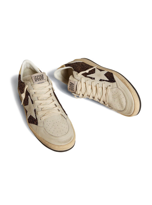 Ball Star in Glitter with Leather Star and Metallic Heel Tab
