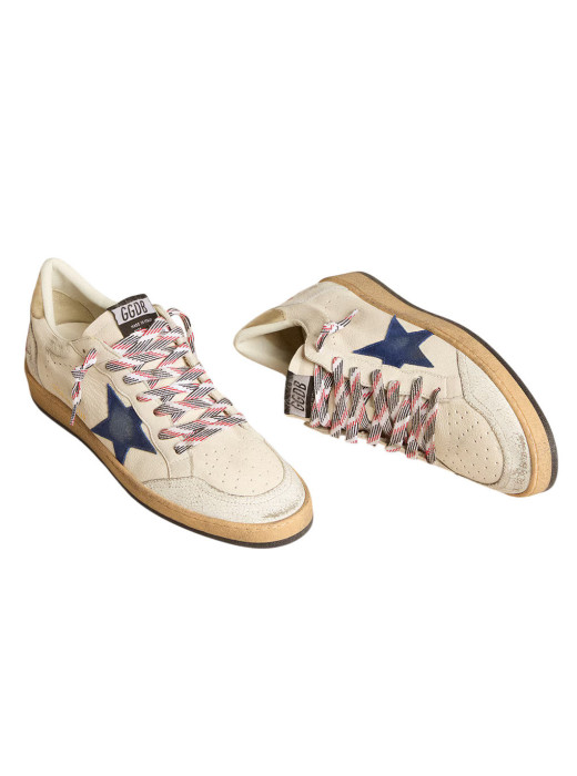 Ball Star in Nappa with Blue Star and Platinum Heel Tab