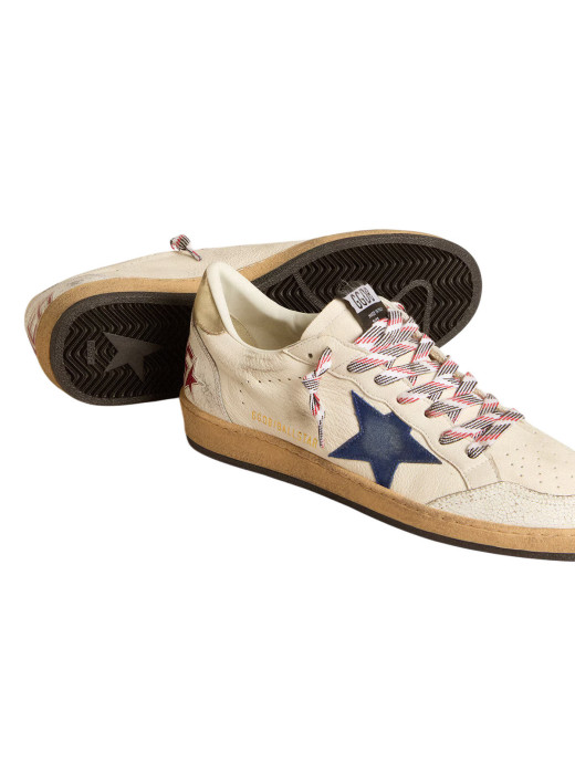 Ball Star in Nappa with Blue Star and Platinum Heel Tab