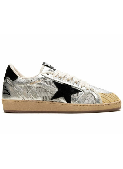 Ball Star LAB in Silver Leather with Black Suede Star and Heel Tab Ball Star LAB in Silver Leather with Black Suede Star and Heel Tab