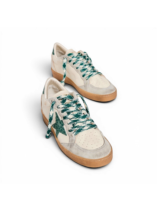 Ball Star LTD with Green Crocodile-Print Star and Heel Tab
