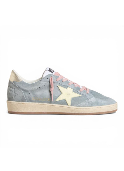 Ball Star Powder-blue suede with Cream colored leather star