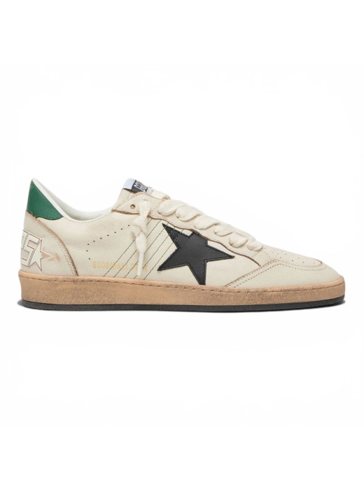Mens Ball Star with Black Leather Star and Green Leather Heel Tab