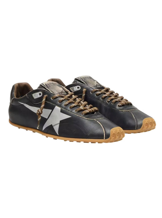 Marathon in Black Leather with Silver Star