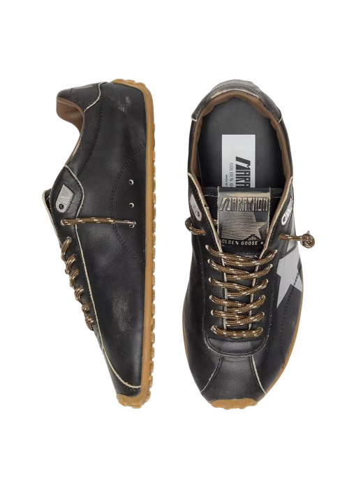 Marathon in Black Leather with Silver Star