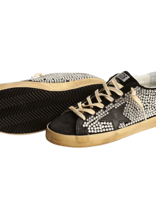 Super-Star LTD with Swarovski Crystals and Black Leather Star