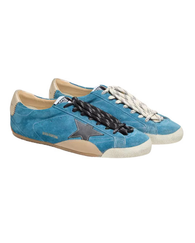 True-Star in Teal Suede with Black Star and Cream Heel Tab