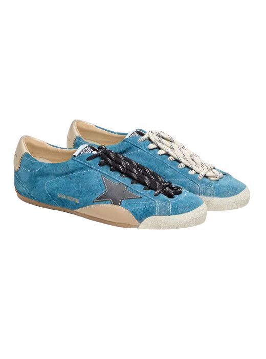 True-Star in Teal Suede with Black Star and Cream Heel Tab