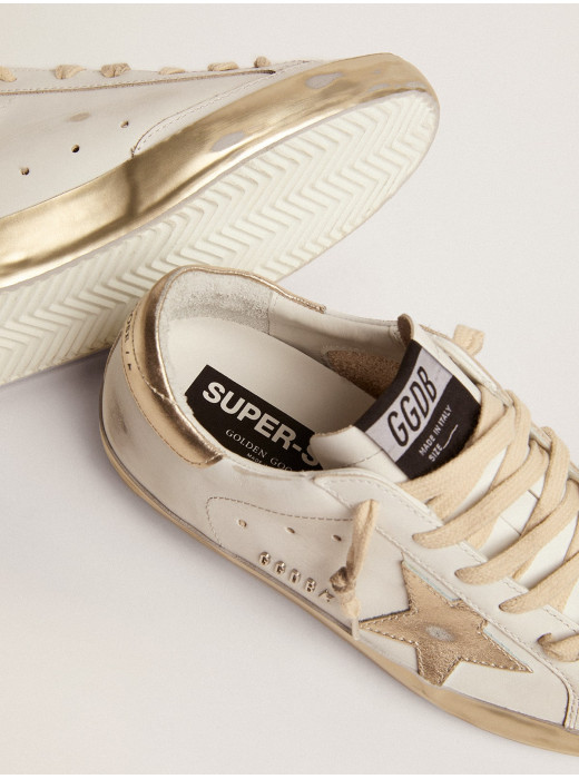 Super-Star with gold sparkle foxing and metal stud lettering