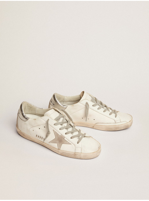 Super-Star with silver heel tab and metal stud lettering