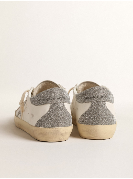 Super-Star with silver Swarovski crystal star and heel tab