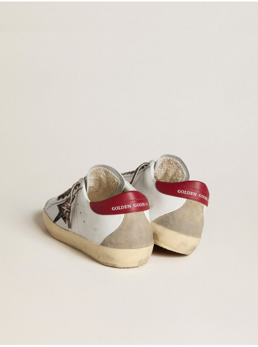 Super-Star in nappa with glitter star and red nappa heel tab