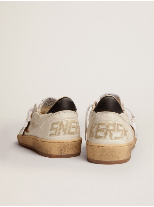 Ball Star with leopard print pony skin star and black heel tab