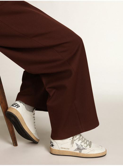 Ball Star in nappa with white star and glitter heel tab