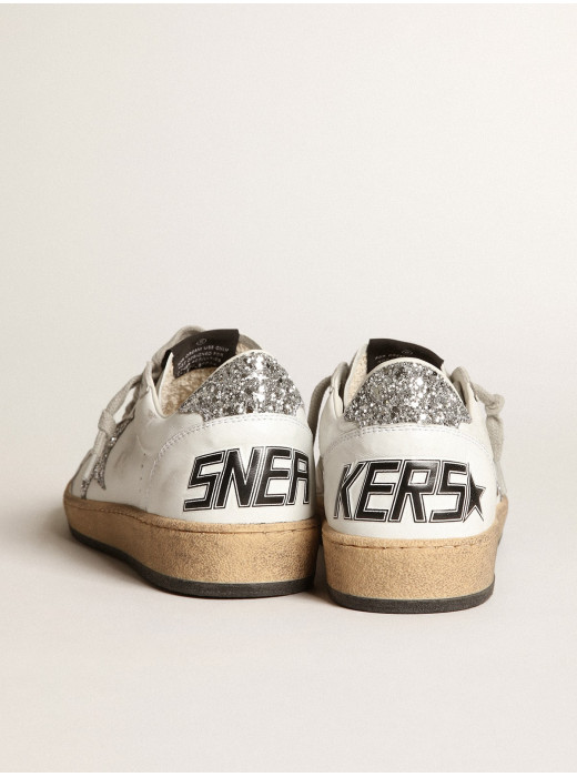 Ball Star in nappa with white star and glitter heel tab