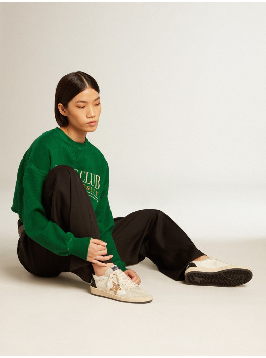 Ball Star LTD in nappa and suede with glitter star and black heel tab